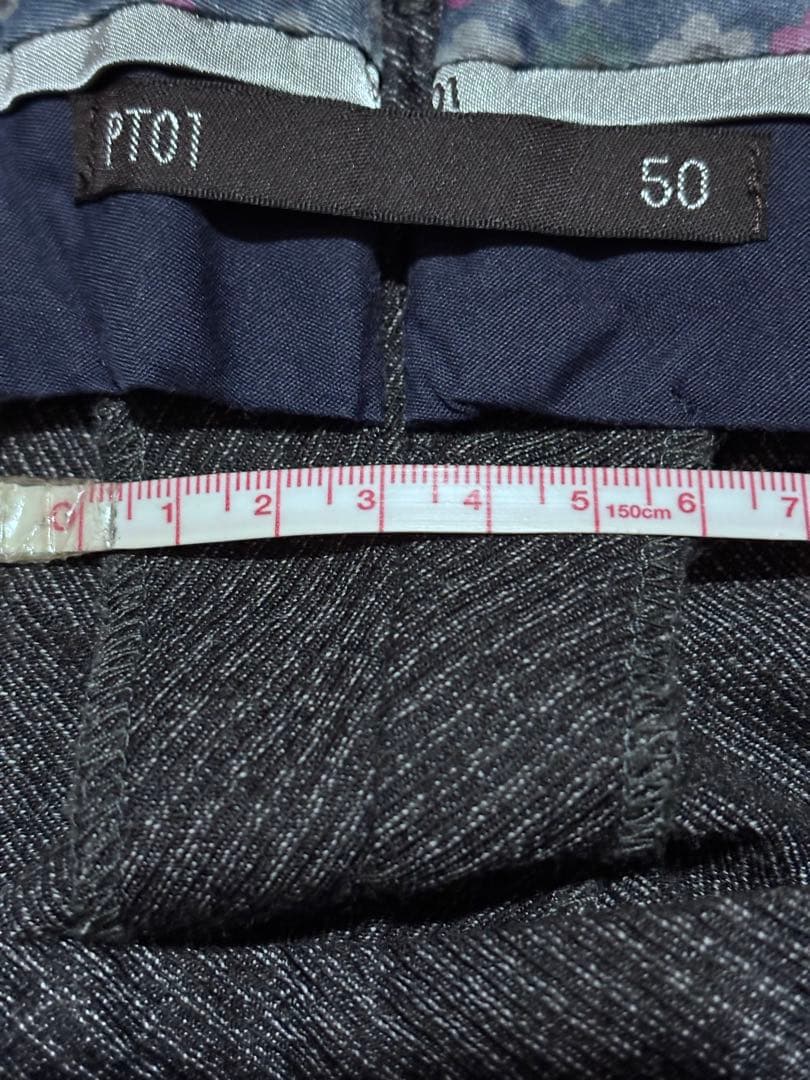 PT 01ダークグレー スラックス サイズ50 美品