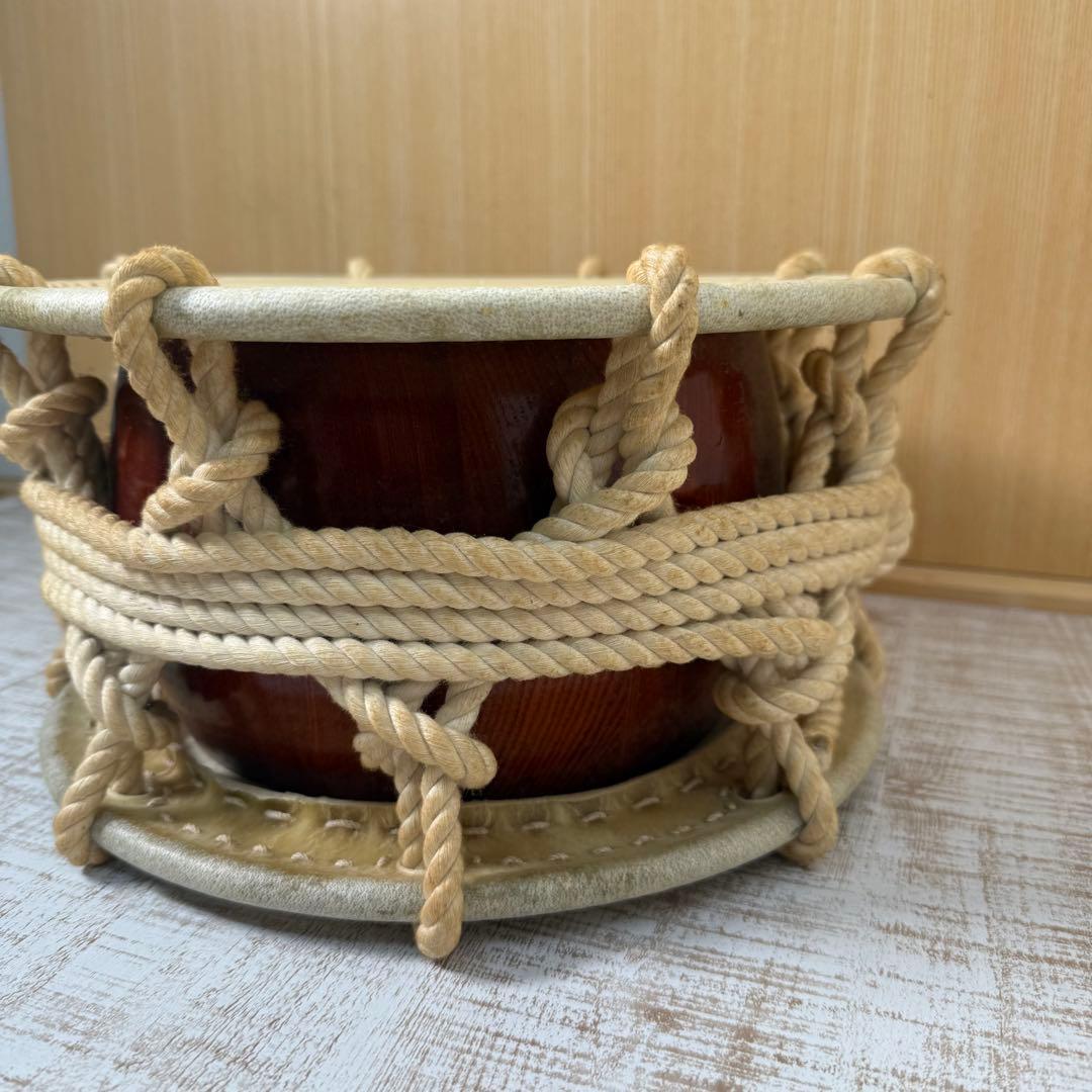 締太鼓 紐締め 平太鼓 和太鼓　スタンド付き　太鼓　祭り