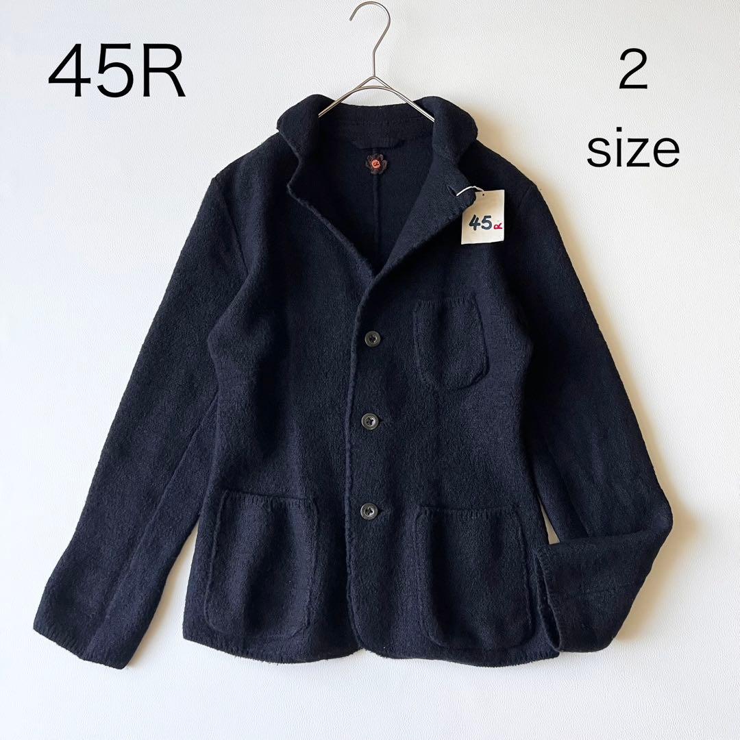 3200【極美品】45R 縮絨ウールジャケット テーラードジャケット