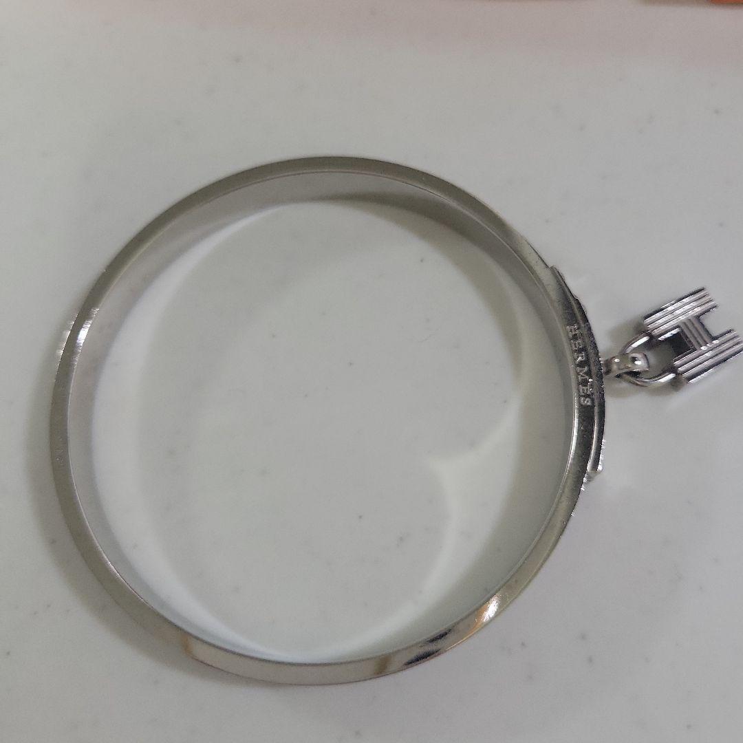 HERMES シルバー ロック付きバングル
