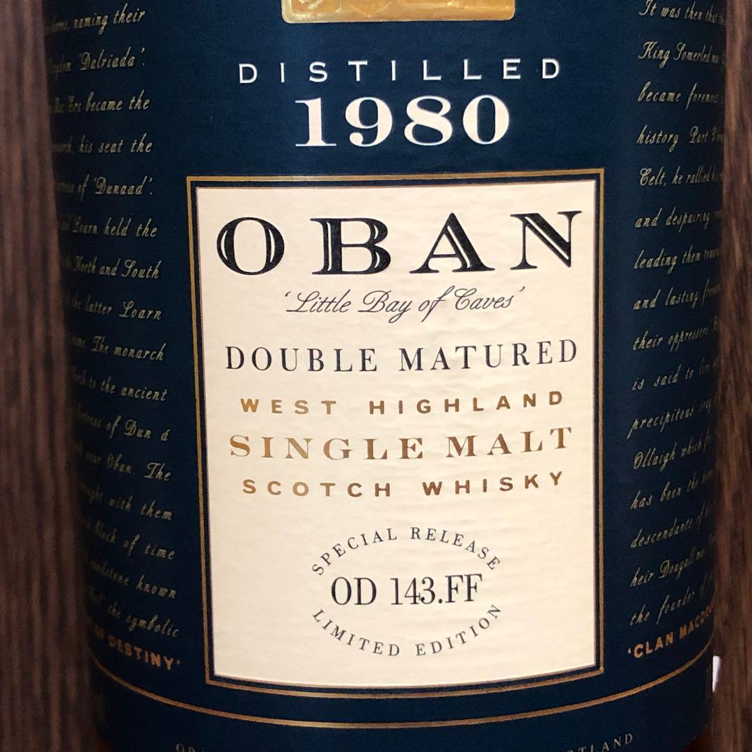 オーバン ダブルマチュアード シングルモルト 1980年 700ml 43%