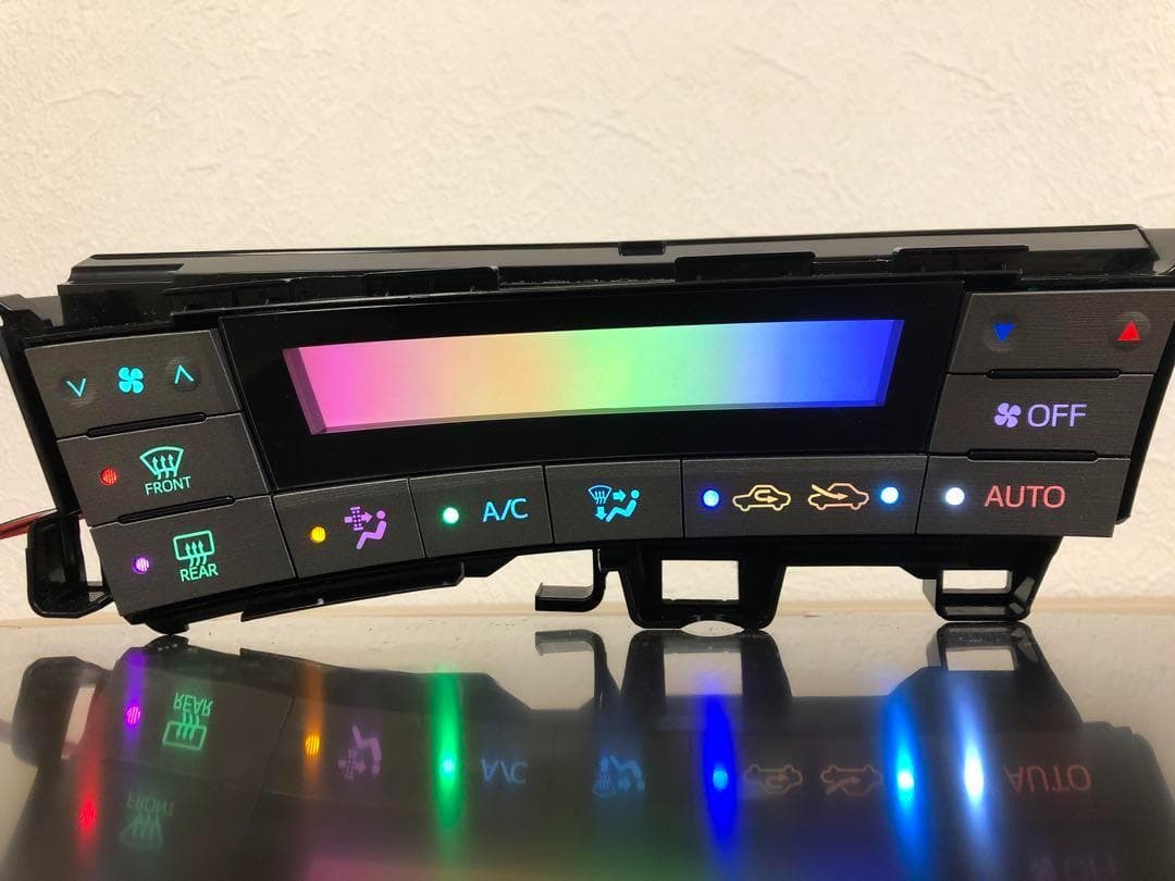 【自動色変化仕様】ZVW30 プリウス　後期　エアコンパネル　LED打ち替え t