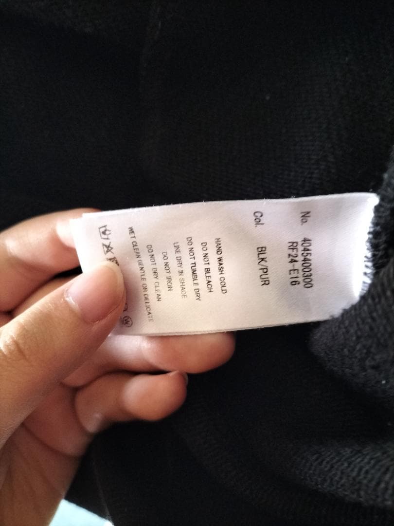 REFLEM　レフレム　クロス総柄　ラインストーン　十字架　パーカー　黒✕紫