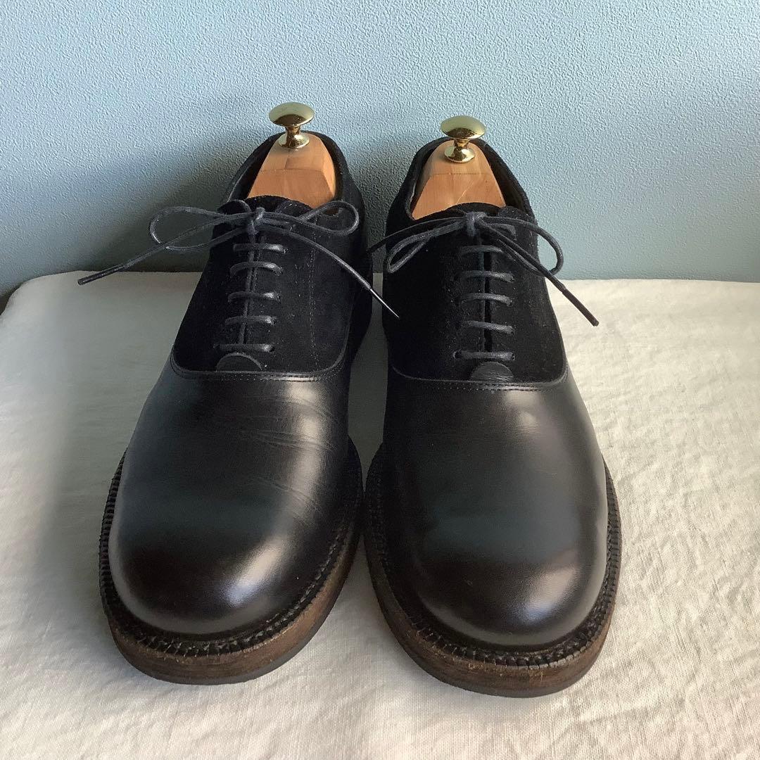 コムデギャルソンオム　プレーントゥ　カーフ&スエード　レザーシューズ　黒/26