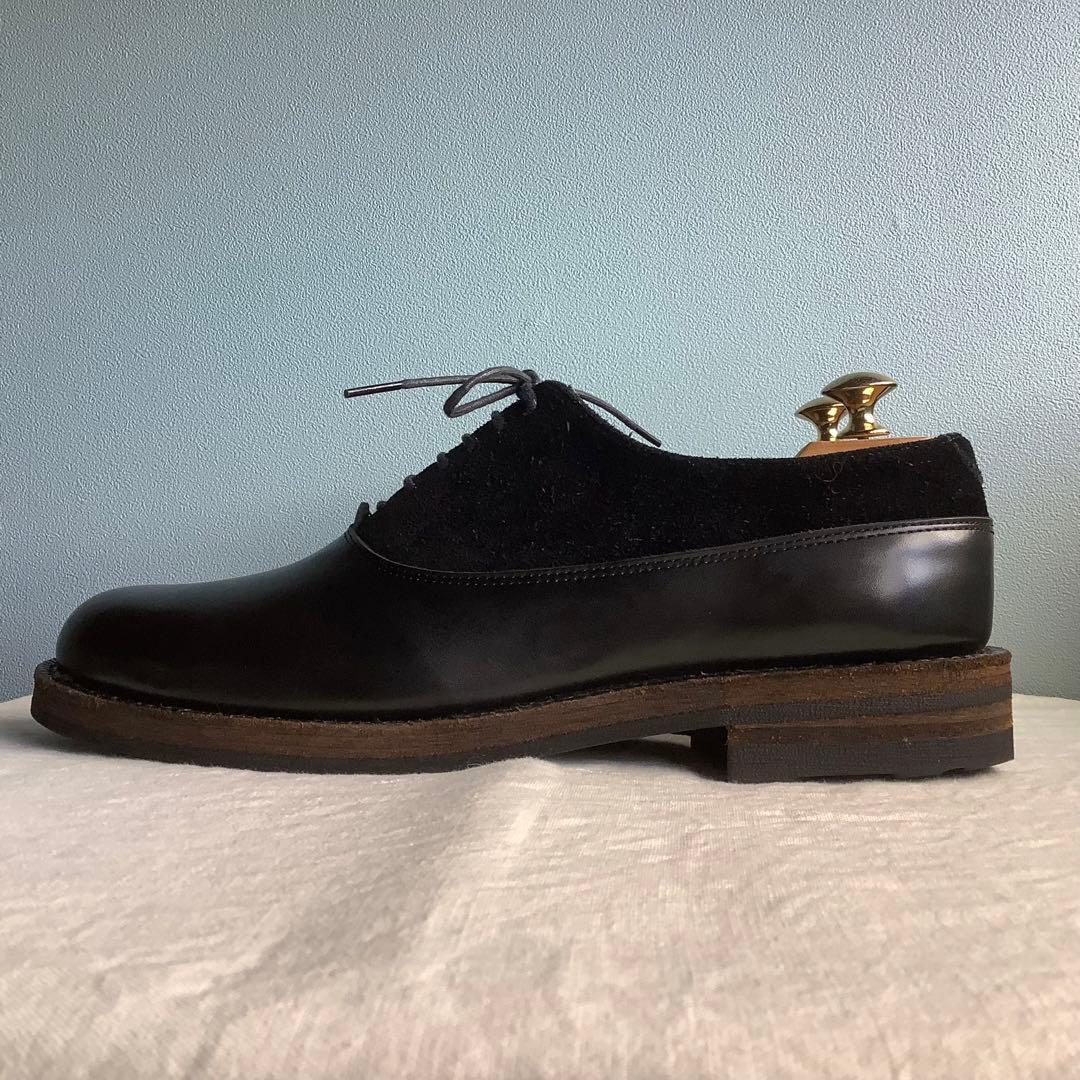 コムデギャルソンオム　プレーントゥ　カーフ&スエード　レザーシューズ　黒/26