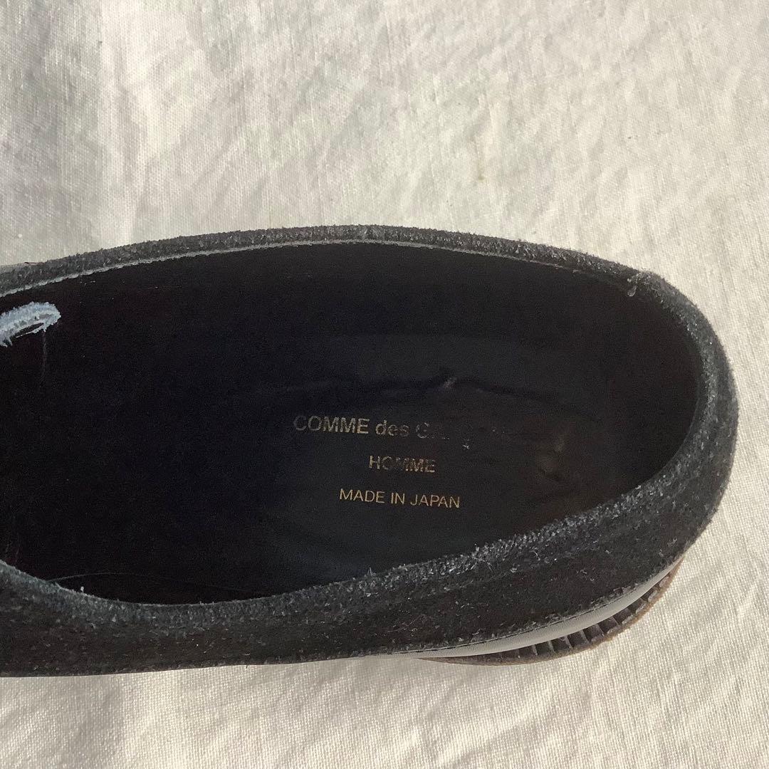 コムデギャルソンオム　プレーントゥ　カーフ&スエード　レザーシューズ　黒/26