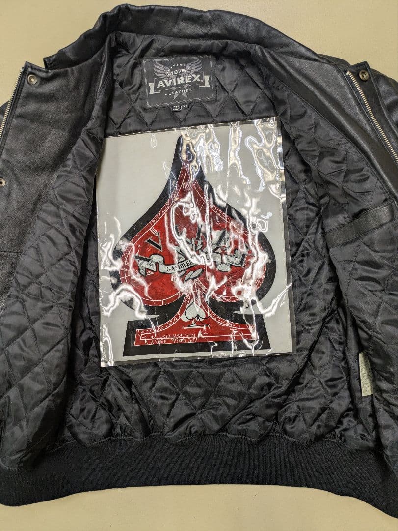 サ*ー様 AVIREX☆オールレザースタジャン