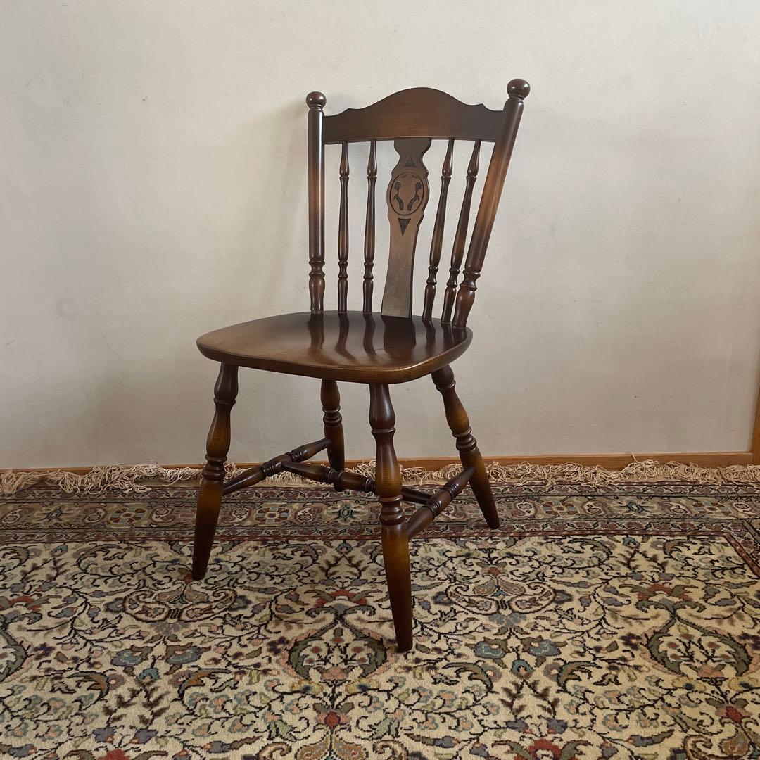 ②【美品】キツツキ 飛騨産業 ダイニングチェア　ウィンザーチェア　コムバック