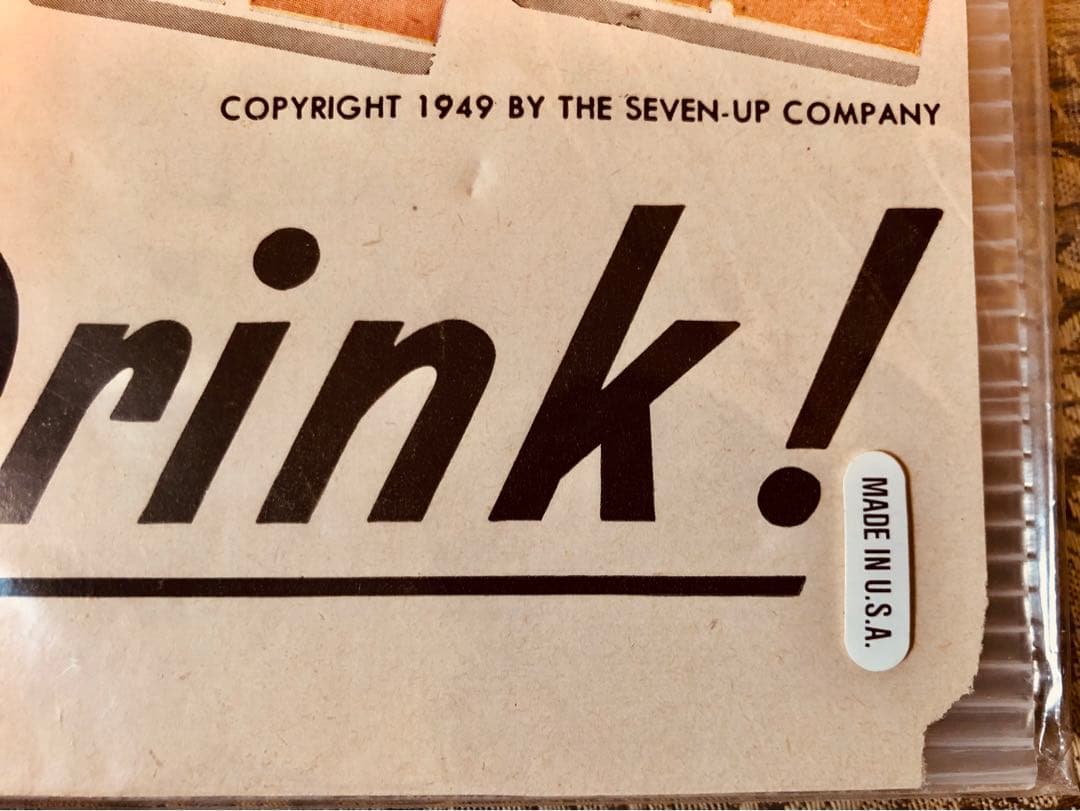 セブンアップ＊７-up＊vintage 1949年製＊コレクタブル