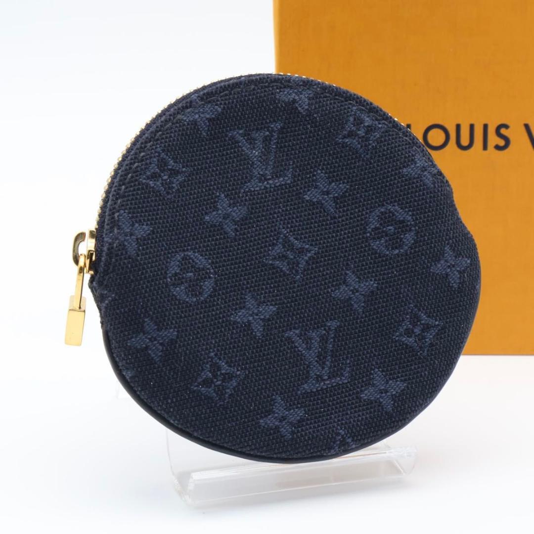 【超極美品】ルイヴィトン　ポルトモネロン　モノグラムミニ　ネイビー　ケース