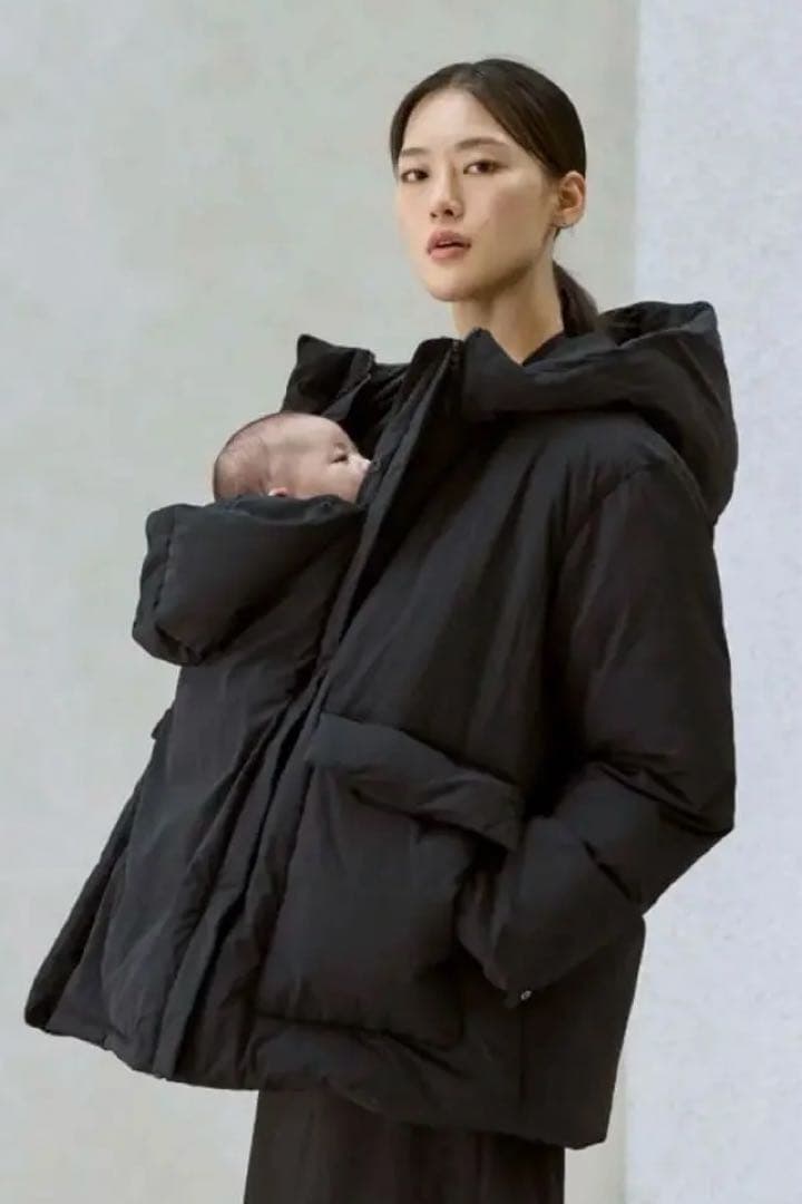 コニー ベビーキャリアアウター パデットジャケット ダウンコートママダウンL