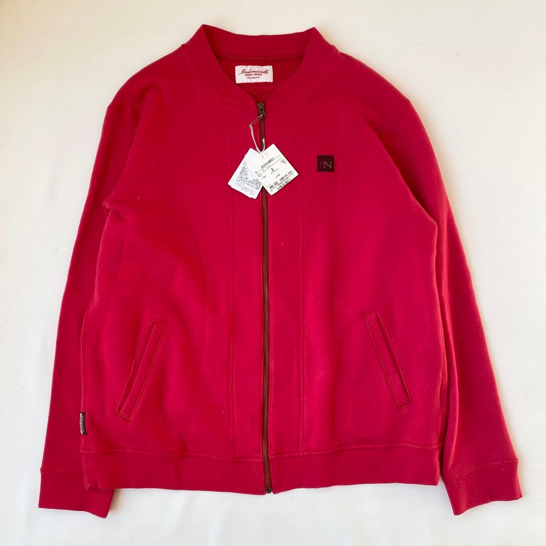 【新品未使用】マドモアゼルノンノン　ブルゾン　ロゴ刺繍＆ワッペン　ジップアップ