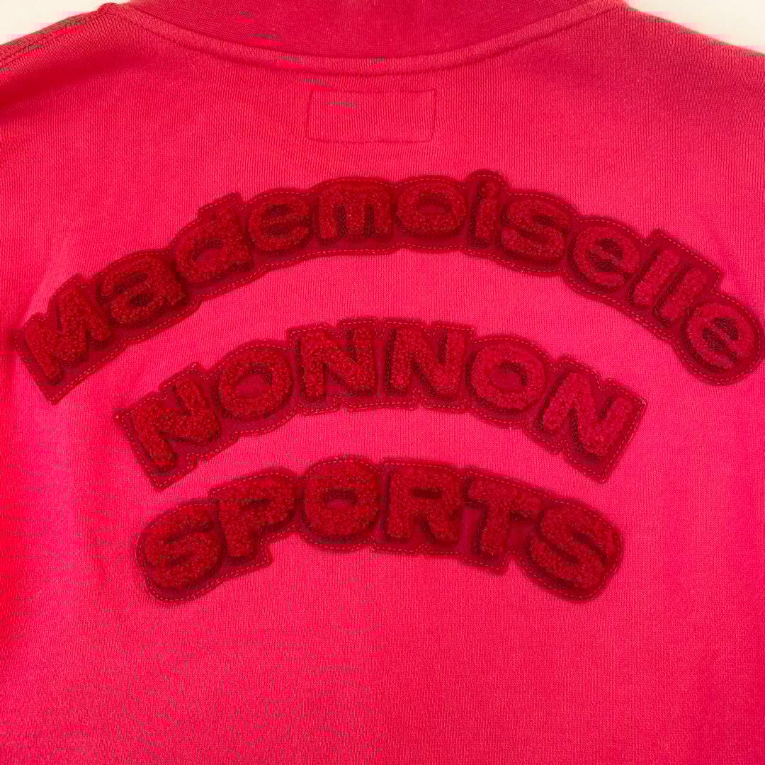 【新品未使用】マドモアゼルノンノン　ブルゾン　ロゴ刺繍＆ワッペン　ジップアップ