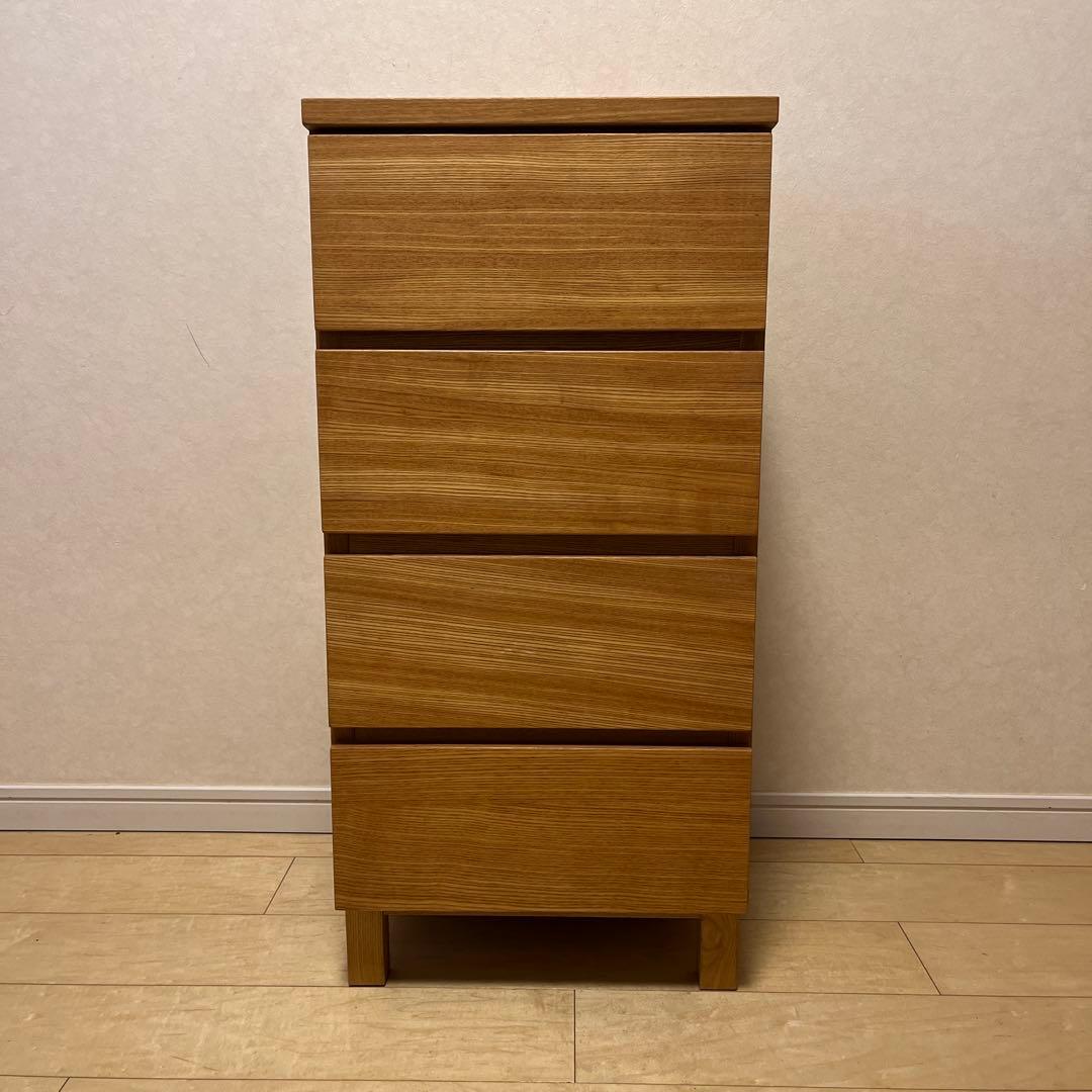 MUJI 木製4段チェスト W400