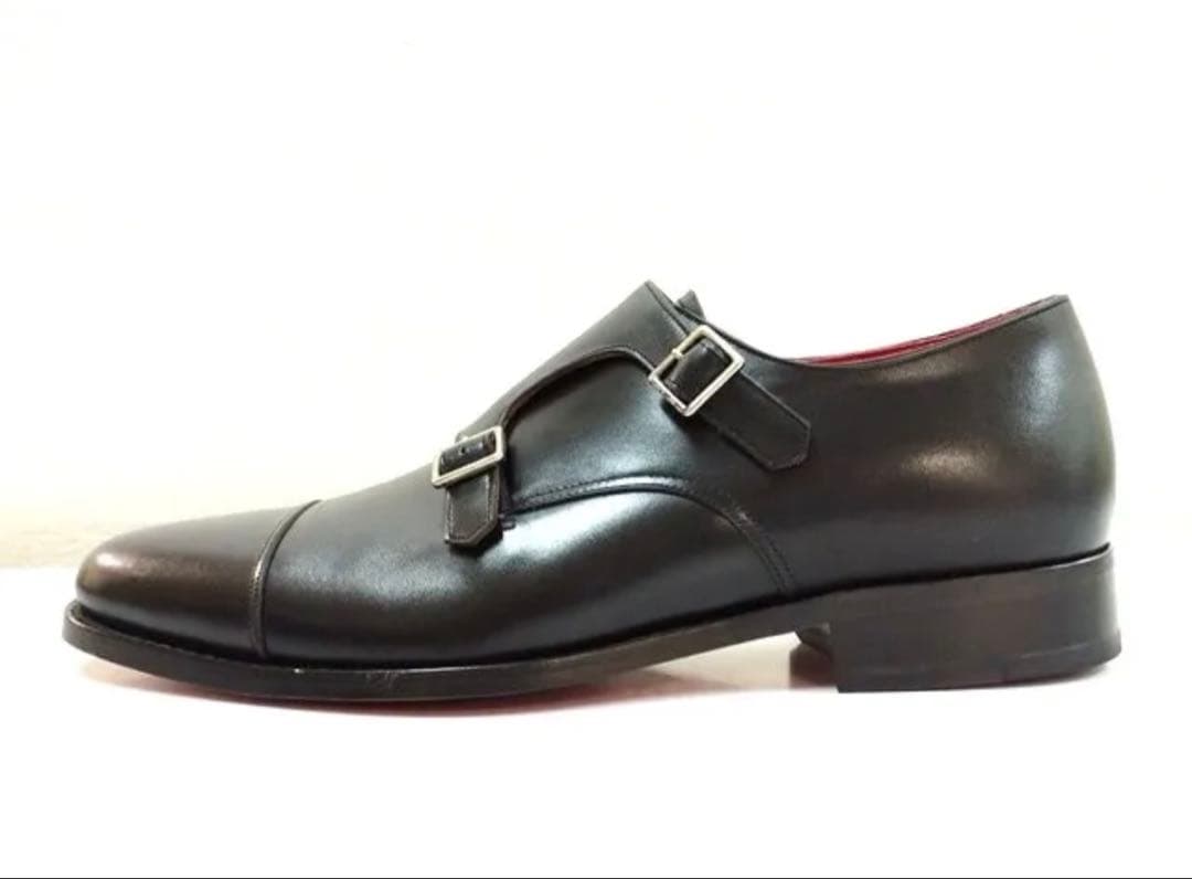 LOVELESS ダブルモンクストラップシューズ ブラック