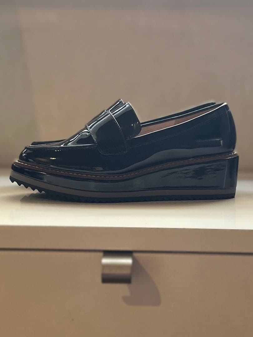 【超美品】BARNYARDSTORM エナメルウエッジローファー　サイズ36