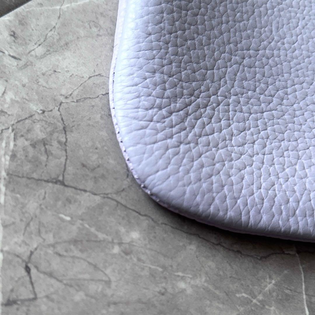 Hender Scheme zacc レザー 巾着バッグ トートバッグ パープル