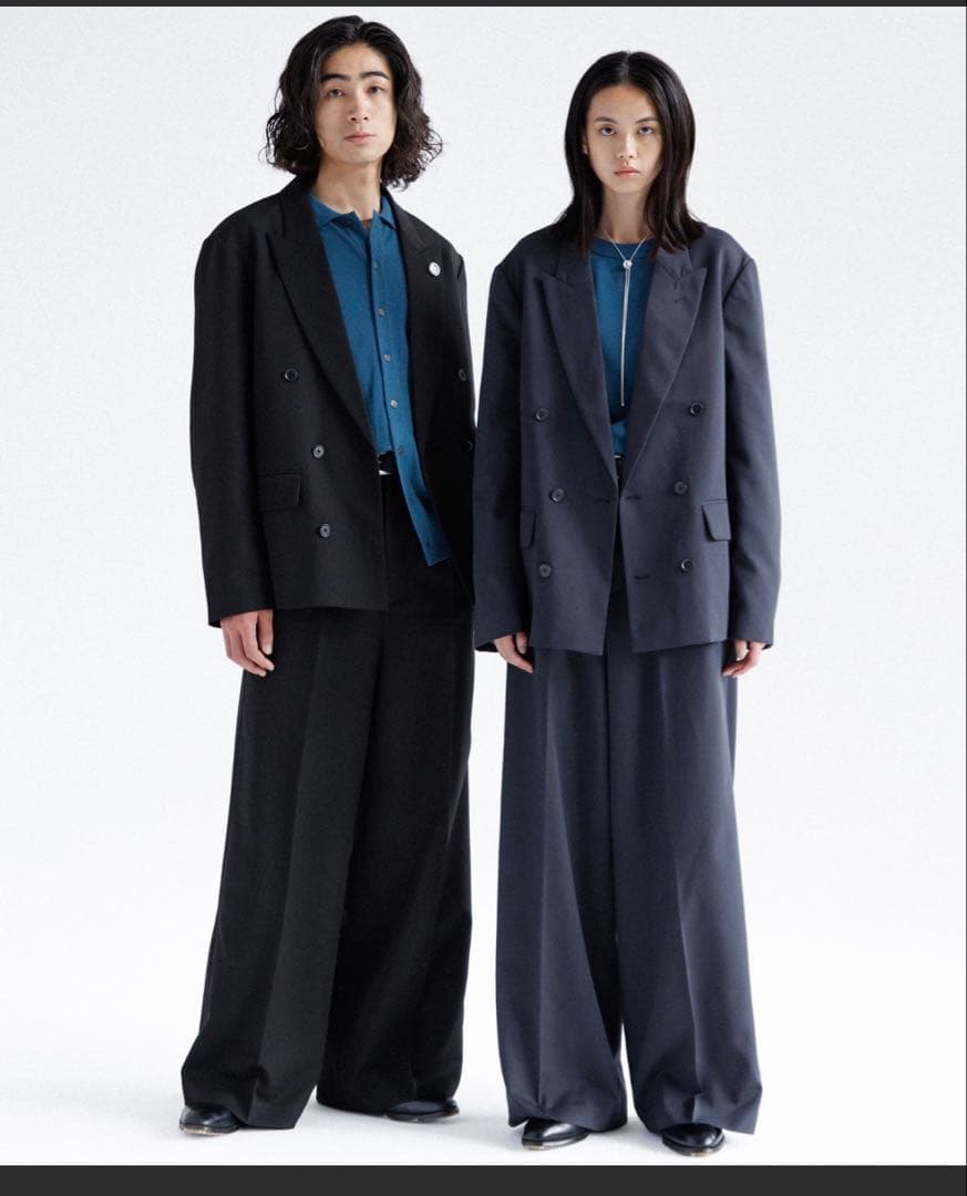 penpen  SINSS ブラック ダブルブレストジャケット Mサイズ