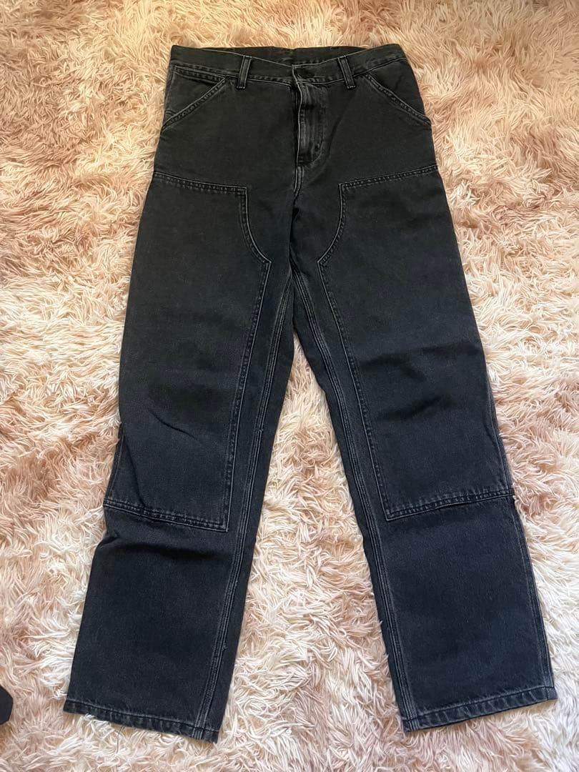 Carhartt ブラック ダブルニー　ワークパンツ