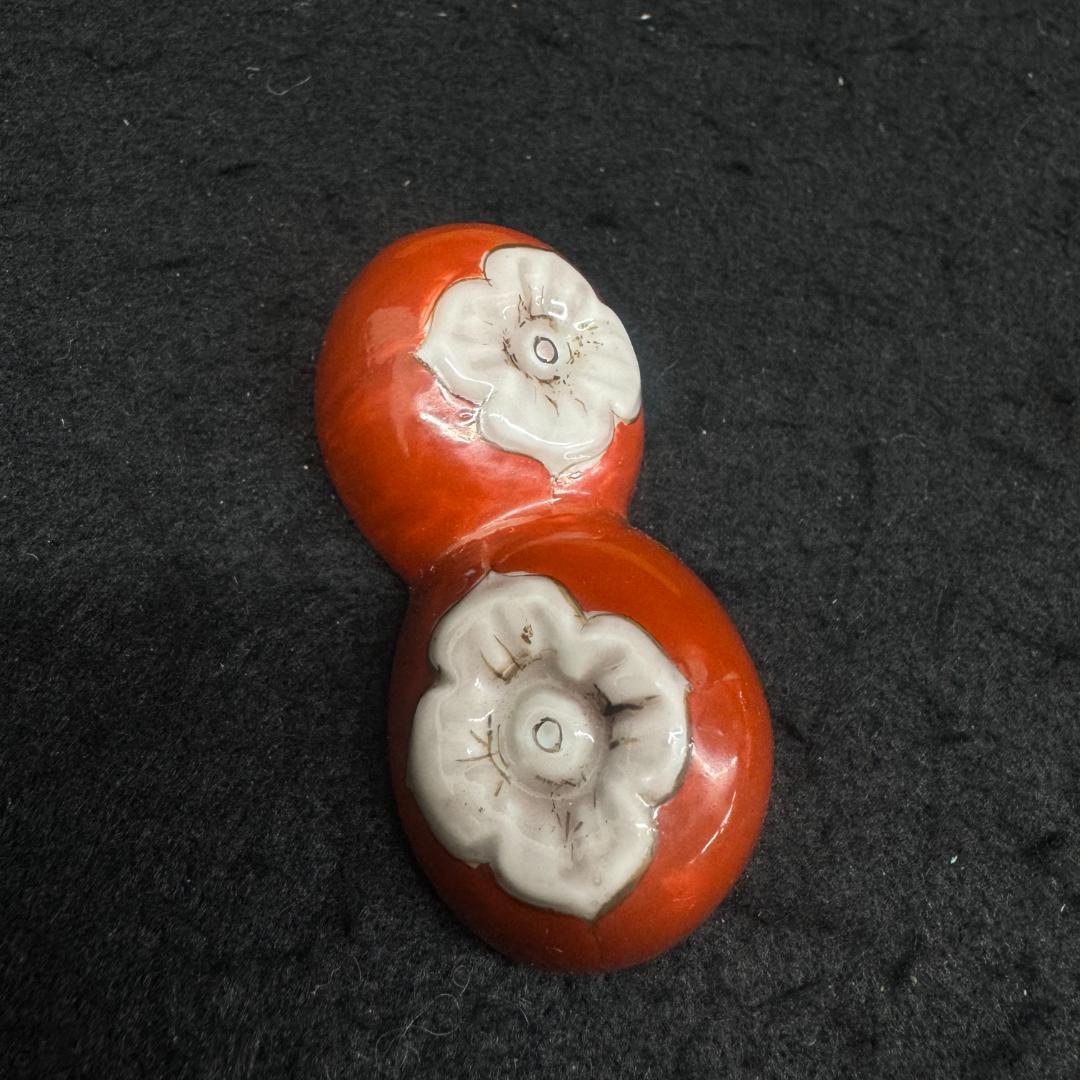 柿右衛門　十四代　　箸置き　柿形 3個