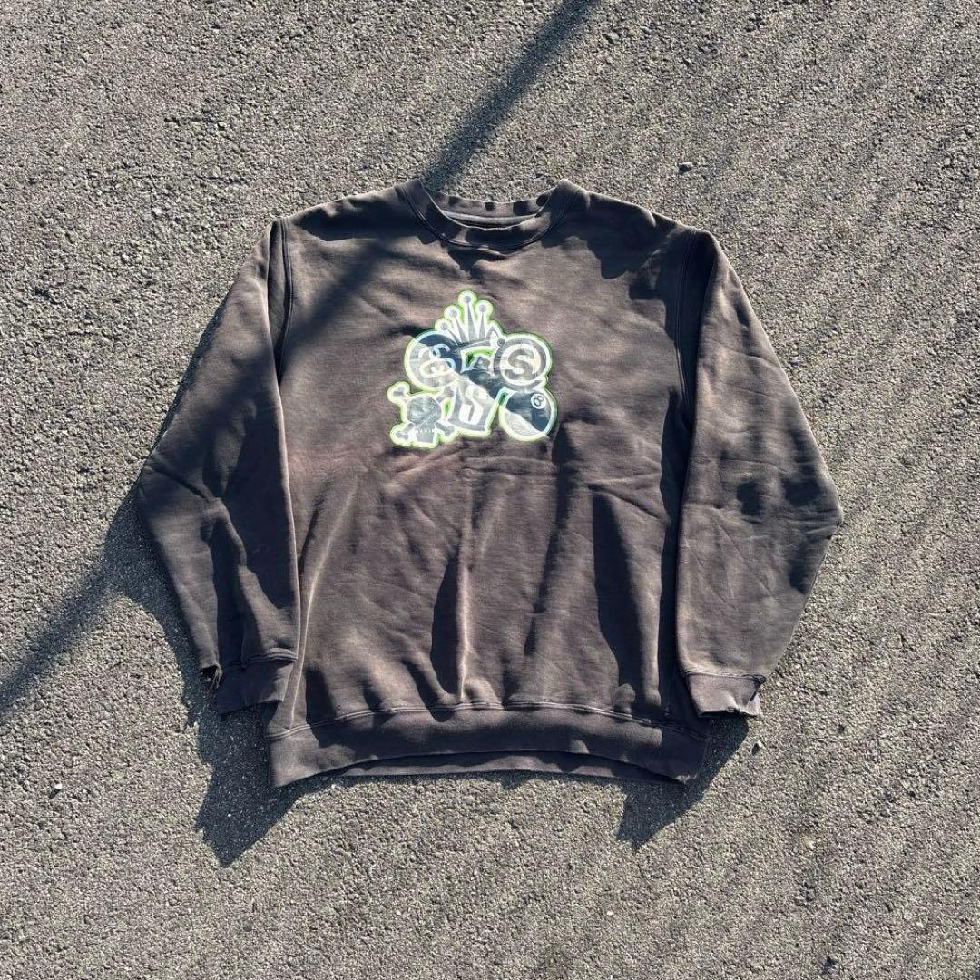 old stussy 90s ビンテージ　スウェット　フェード　ブラック　ボロ