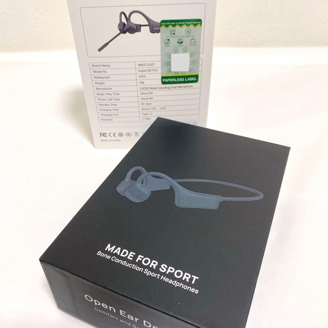 【20%OFF】骨伝導イヤホン Bluetooth マイク ノイズキャンセリング