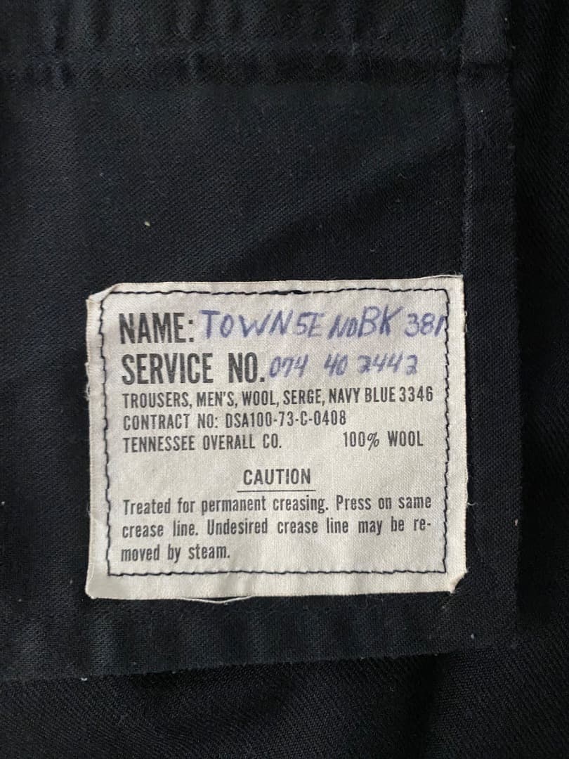 73年製 US NAVY ユーティリティトラウザー 32S ウール