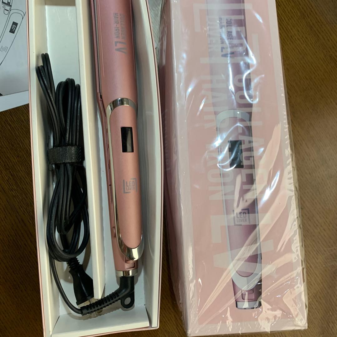 LED HAIR-ILON LV ピンク　傷まない　ヘアアイロン