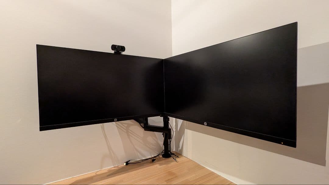 27インチhpデュアルモニターセット