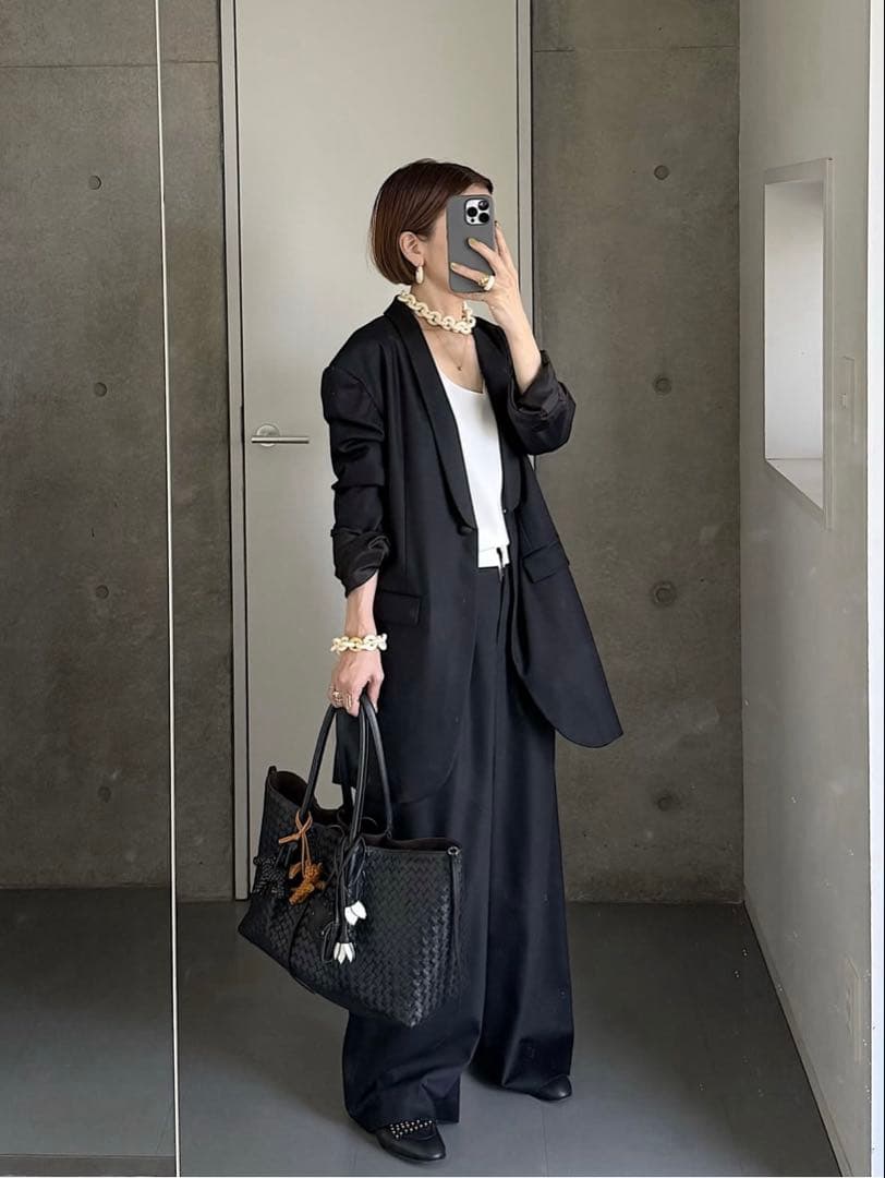 未使用 チエコ chieko＋ シルク ウール ショールカラー ジャケット 36