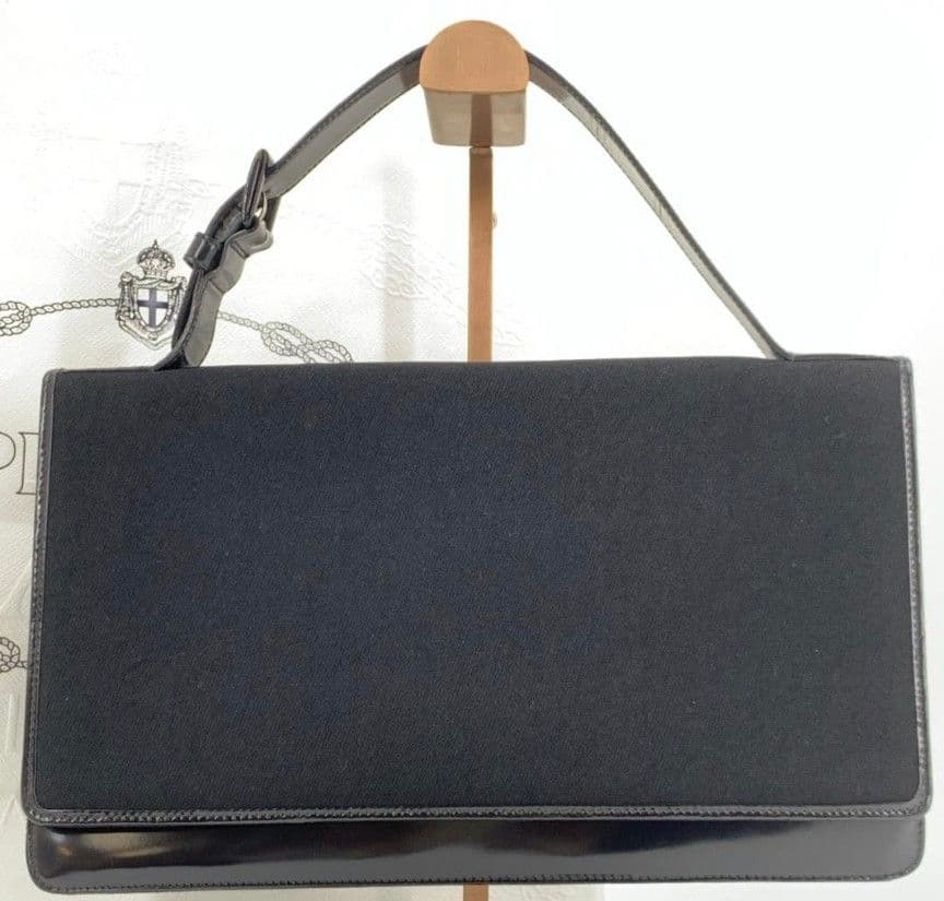 プラダ ハンドバッグ 腕掛け ナイロンキャンバス パテントレザー エナメル