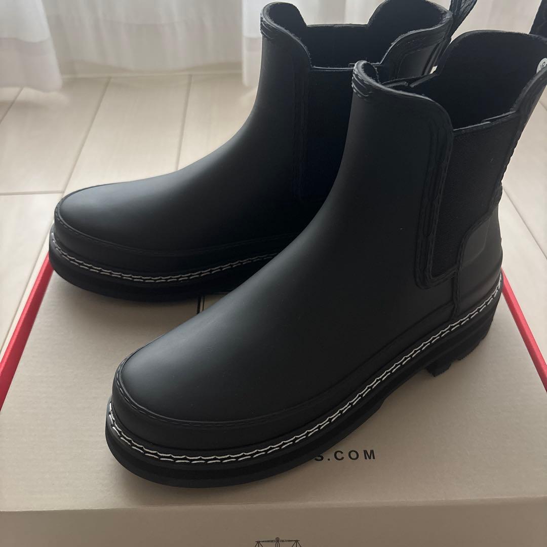 [新品] Hunter レインブーツ 黒 25cm