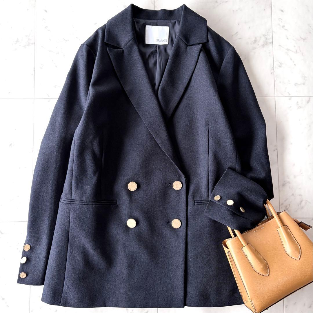 美品 ガリャルダガランテ テーラードジャケット 紺ブレ 金ボタン ネイビー