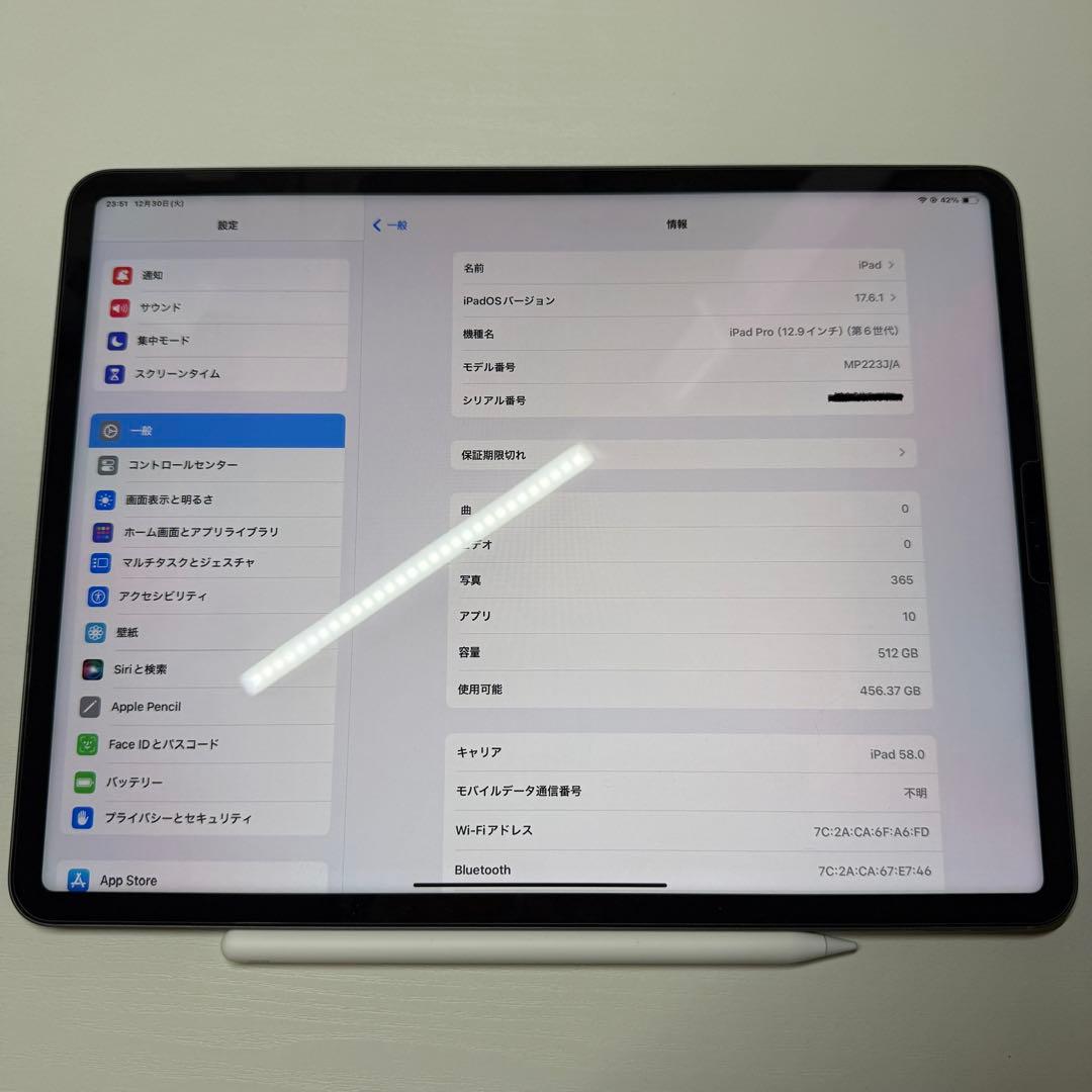 iPad Pro (第6世代) 12.9インチ スペースグレイ 512GB