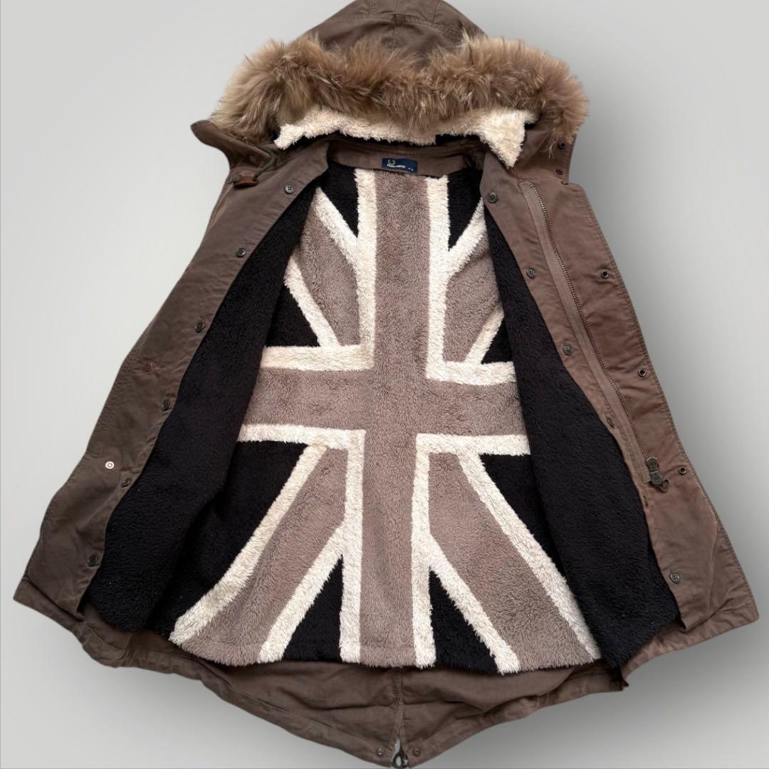美品 フレッドペリー 英国柄 モッズコート ボアライナー ユニオンジャック