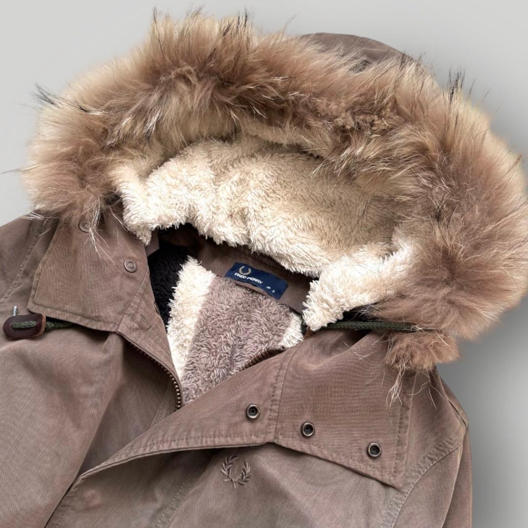 美品 フレッドペリー 英国柄 モッズコート ボアライナー ユニオンジャック