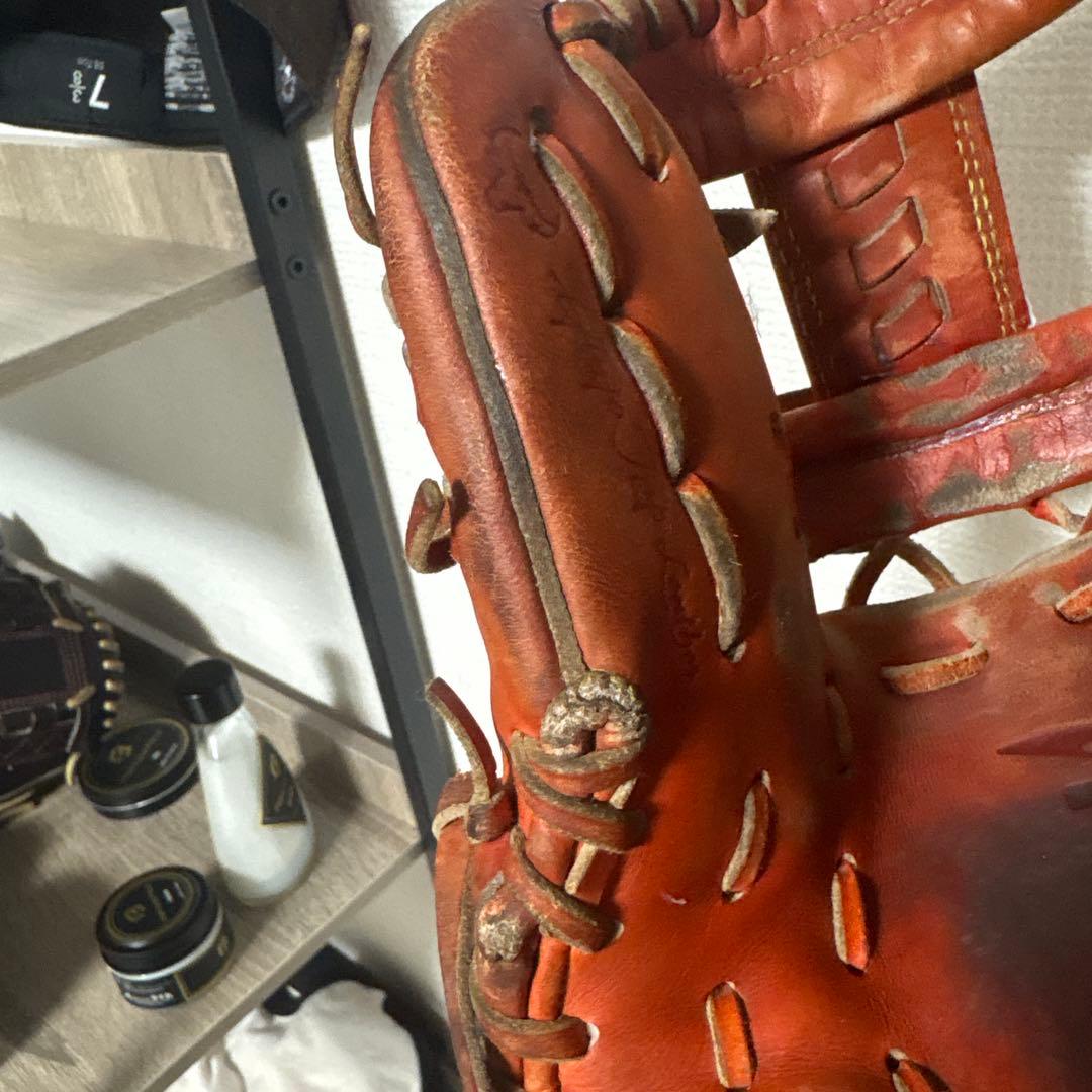 Mizuno Pro 硬式グローブ 内野手用オレンジ