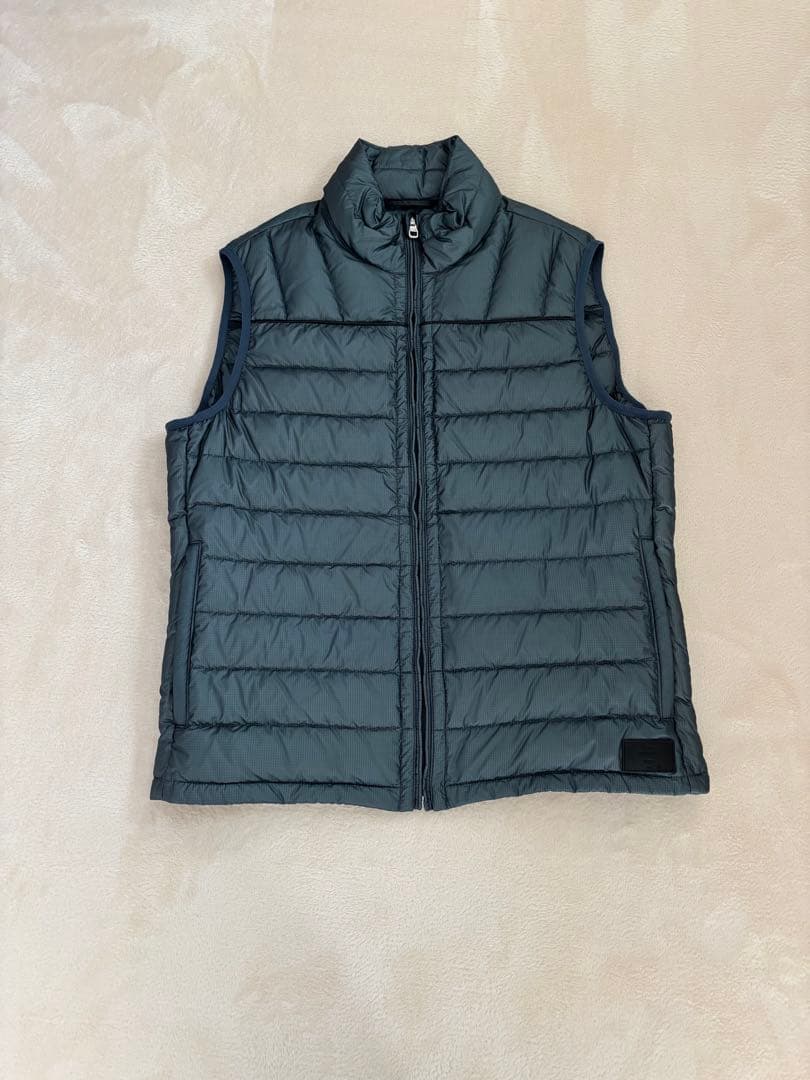 dunhill ブルーグレー ダウンベスト キルティング