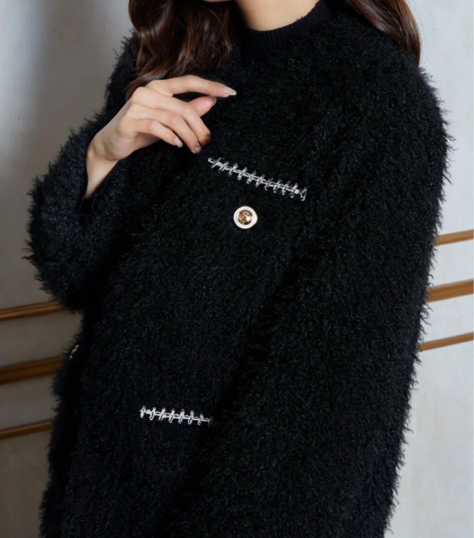 Herlipto  Faux Fur Coat Black Sサイズ