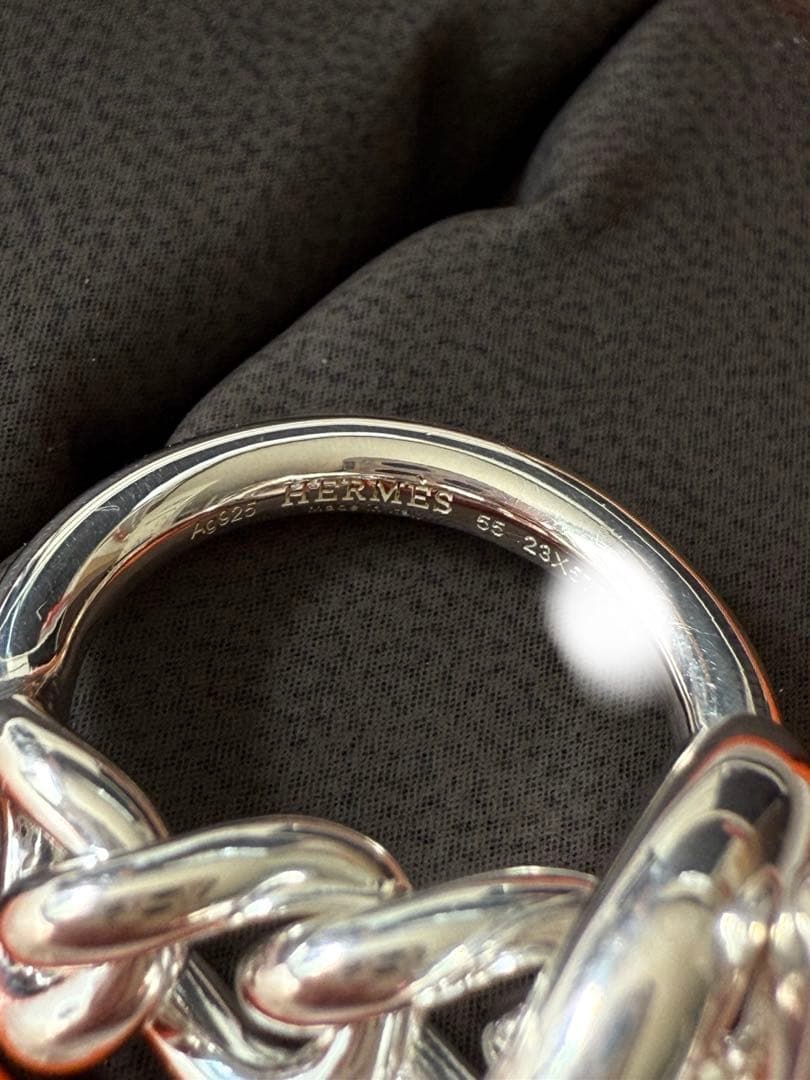 「最終値下げ」新品未使用エルメス リング クロワゼットGMシルバー 55号
