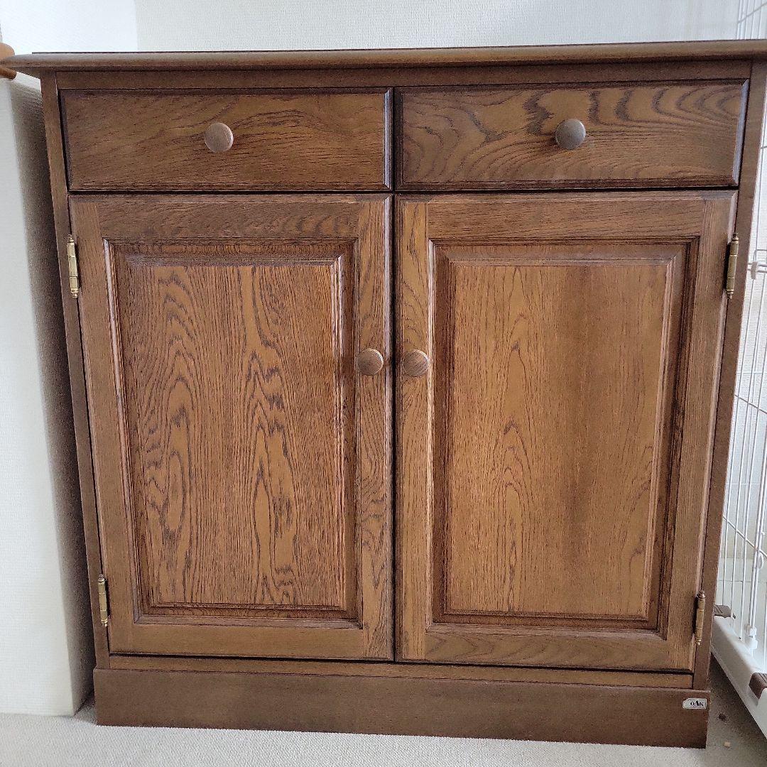 豊田たんす　オーク材　キャビネット　希少　無垢材