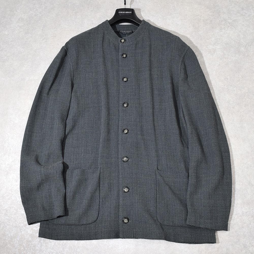 80s vintage Giorgio Armani マオカラーニットジャケット