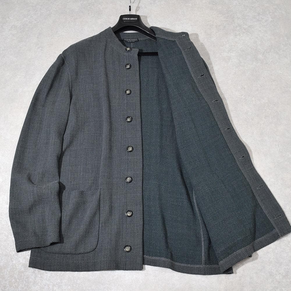 80s vintage Giorgio Armani マオカラーニットジャケット