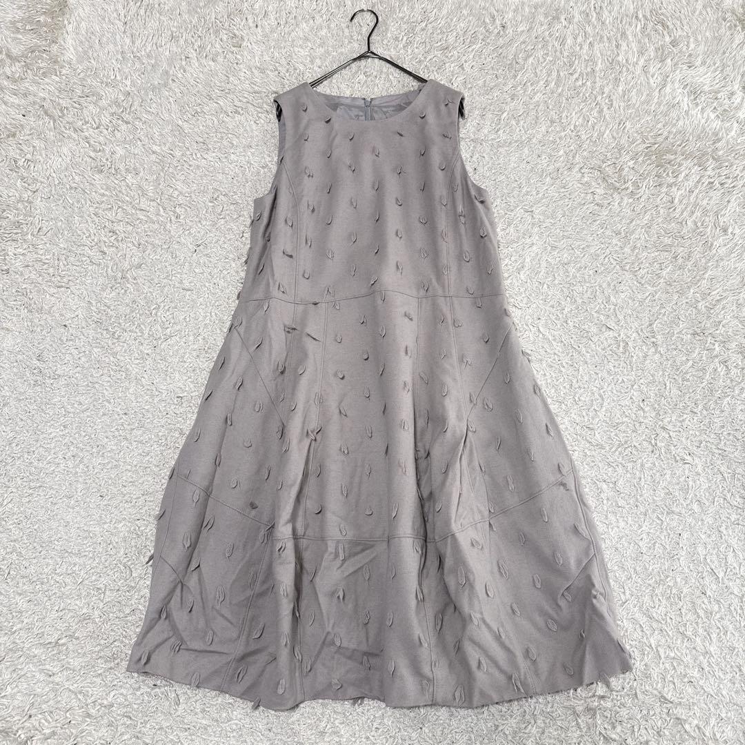 山﨑美紀センソユニコ t.b リーフモチーフ ウール混ノースリーブ