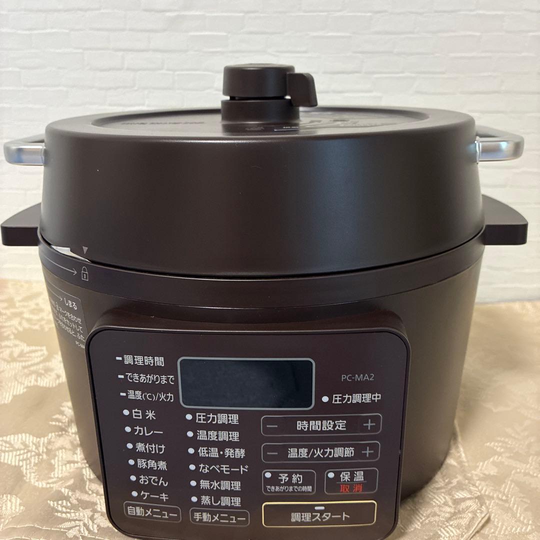 【新品未使用】アイリスオーヤマ電気圧力鍋PC-MA2-T 2.2Lカカオブラウン