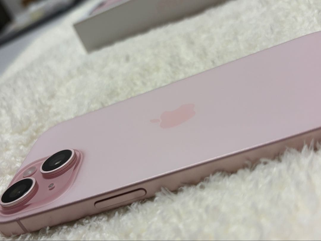 iPhone15 ピンク 128GB SIMフリー アップルストア購入 ケース付