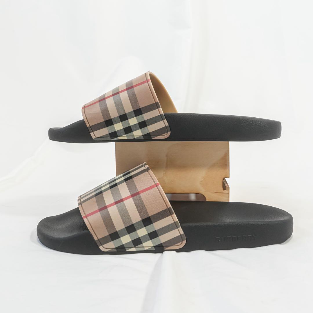 ☆極美品☆ 現行 バーバリー スライド サンダル ノバチェック 40サイズ