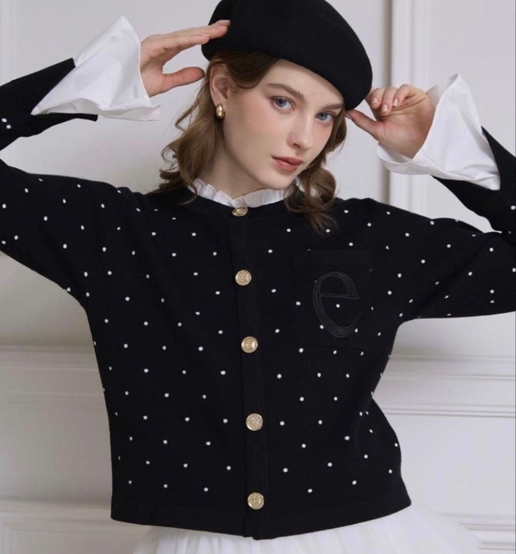 EIMY ISTOIRE Attached collar カーディガン