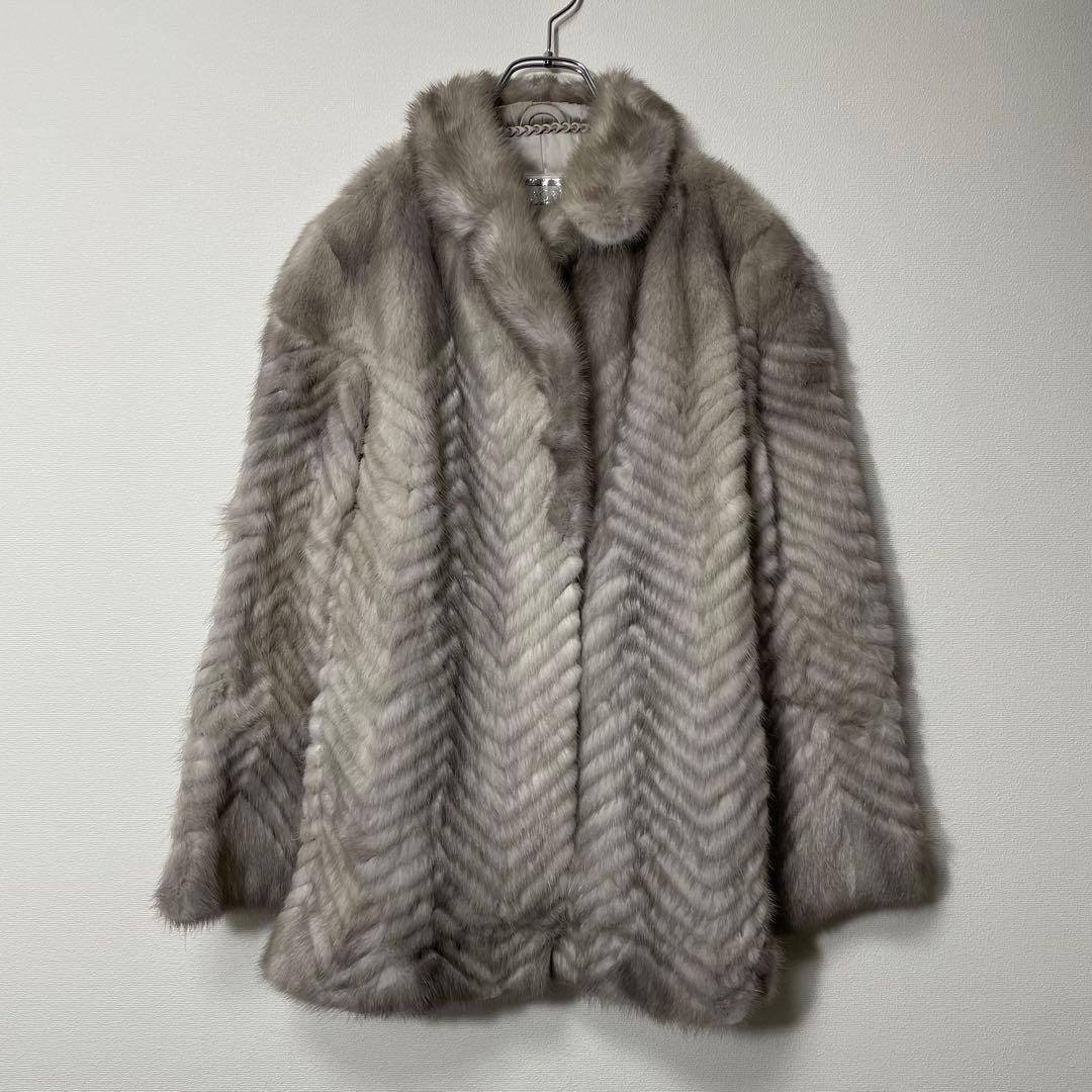サガミンク リアルファーコート ジャケット サファイアミンク 銀タグ