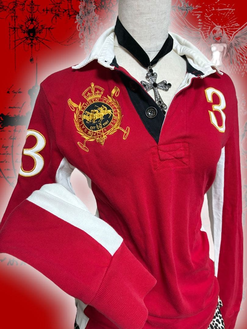 y2k平成ギャル　ラルフローレンぴちTポロ　フェアリーグランジ　マクブリンク古着